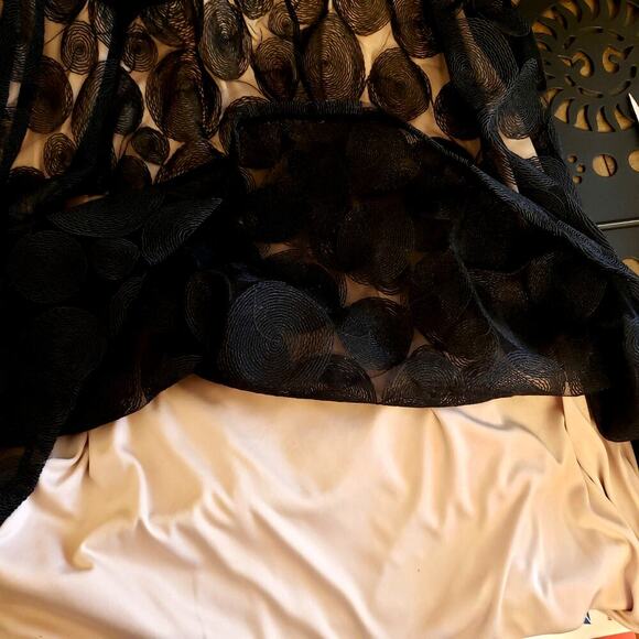 Lane Bryant Women Black Embroidered Overlay Circle Pattern Flare Skirt, SZ 18/20 - Picture 5 of 11